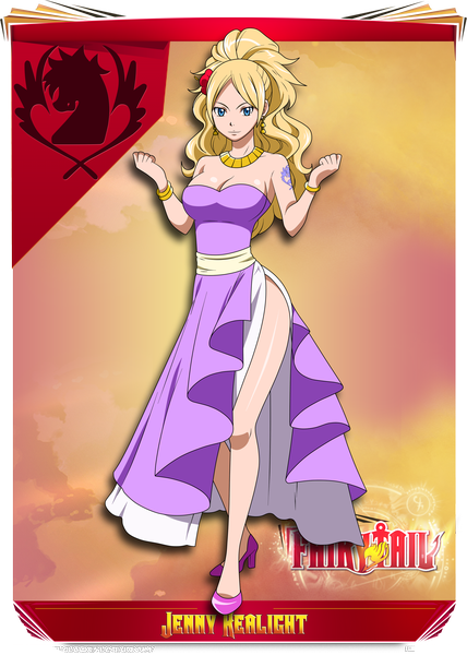 Anime picture 2500x3500 with fairy tail jenny realight shinoharaa (artist) single long hair tall image highres blue eyes light erotic blonde hair bare shoulders hair flower light smile inscription coloring vector girl dress hair ornament flower (flowers)