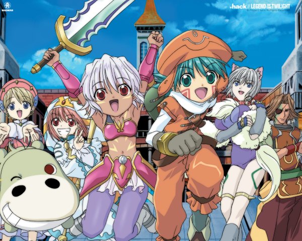 Anime picture 1280x1024 with .hack// kunisaki rena kunisaki shugo tagme