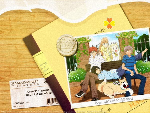 Anime picture 1600x1200 with honey and clover j.c. staff hanamoto hagumi yamada ayumi takemoto yuuta