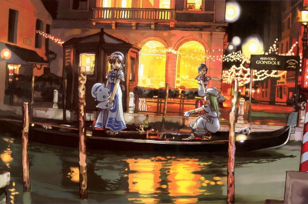 Anime picture 1812x1200 with aria mizunashi akari alice carroll aika s granzchesta aria pokoteng highres water gondola