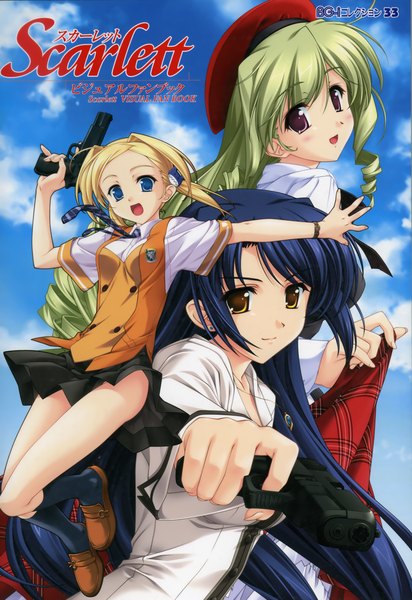 Anime picture 2405x3499 with scarlett tall image highres serafuku gun