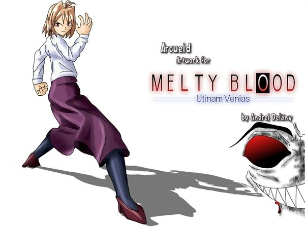 Anime picture 1024x768 with shingetsutan tsukihime melty blood type-moon arcueid brunestud tagme