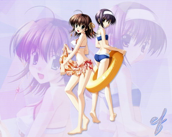 Anime picture 1280x1024 with ef shaft (studio) miyamura miyako shindou kei swimsuit tagme