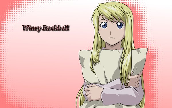 Anime picture 1920x1200 with fullmetal alchemist studio bones winry rockbell highres wide image character names
