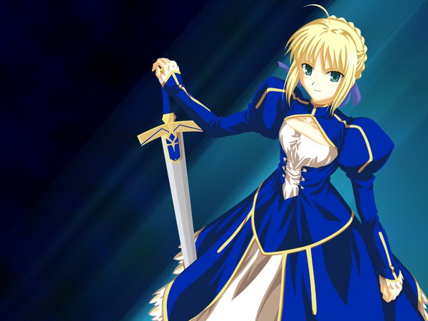 Anime picture 1600x1200 with fate (series) fate/stay night studio deen type-moon artoria pendragon (all) saber tagme