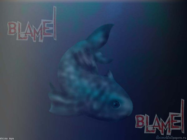 Anime picture 1024x768 with blame! nihei tsutomu wallpaper copyright name dark background no people fish (fishes)