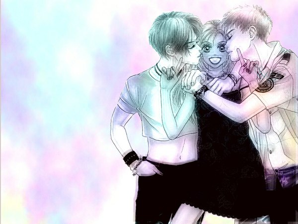 Anime picture 1024x768 with peach girl third-party edit tagme