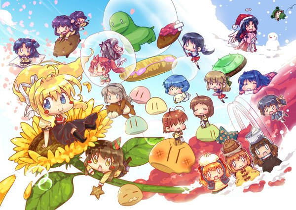 Anime picture 1280x911 with clannad air kanon key (studio) kamio misuzu furukawa nagisa fujibayashi kyou sakagami tomoyo ibuki fuuko tsukimiya ayu ichinose kotomi minase nayuki fujibayashi ryou sawatari makoto tohno minagi kawasumi mai misaka shiori kirishima kano kanna sunohara mei