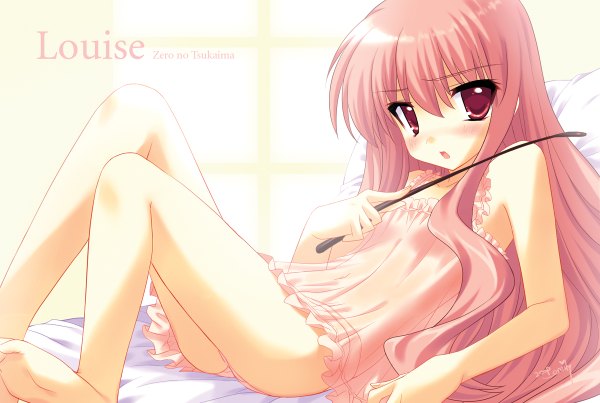 Anime picture 1200x806 with zero no tsukaima j.c. staff louise francoise le blanc de la valliere light erotic