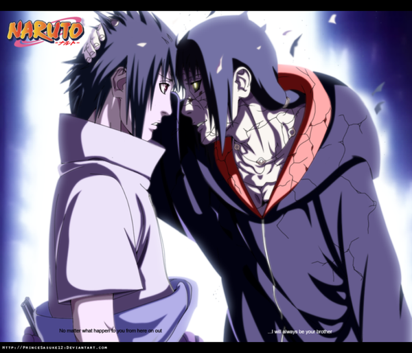 Anime picture 1000x858 with naruto studio pierrot naruto (series) uchiha sasuke uchiha itachi akira-12 short hair black hair yellow eyes profile inscription grey eyes coloring light face to face eye contact akatsuki boy cloak