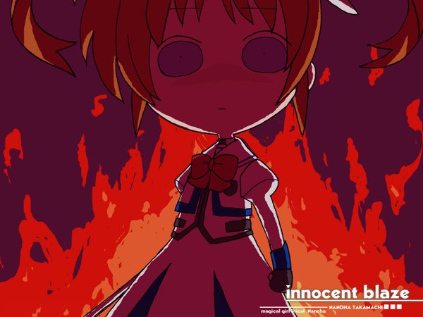 Anime picture 1280x960 with mahou shoujo lyrical nanoha takamachi nanoha girl fire tagme
