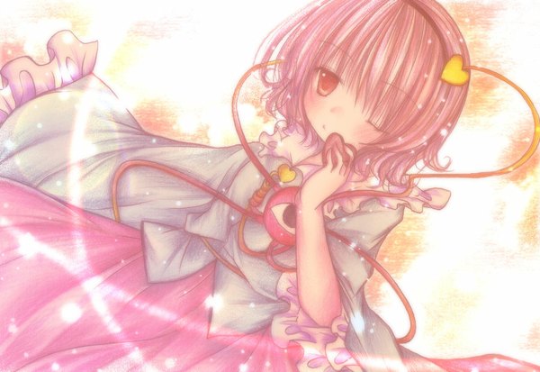 Anime picture 1028x709 with touhou komeiji satori kasuga sunao girl tagme