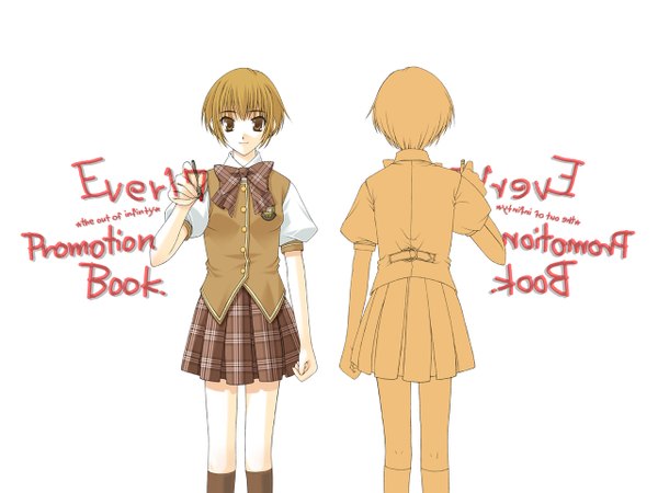 Anime picture 1280x960 with ever 17 tanaka yubiseiakikana tanaka yubiseiharukana game cg uniform school uniform badge marker