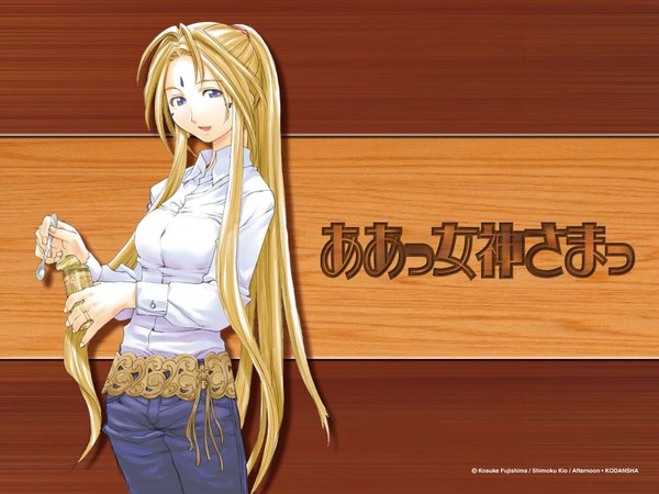 Anime picture 1600x1200 with aa megami-sama afternoon (magazine) anime international company belldandy kio shimoku long hair