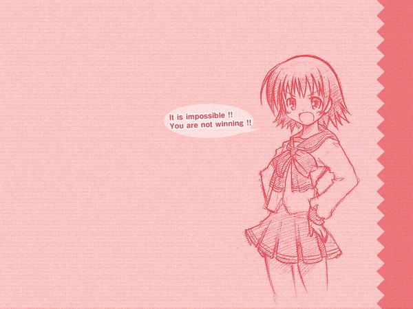 Anime picture 1024x768 with to heart 2 leaf (studio) tonami yuma pink background sketch girl