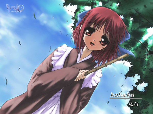 Anime picture 1024x768 with shingetsutan tsukihime type-moon kohaku (tsukihime) maid wa maid