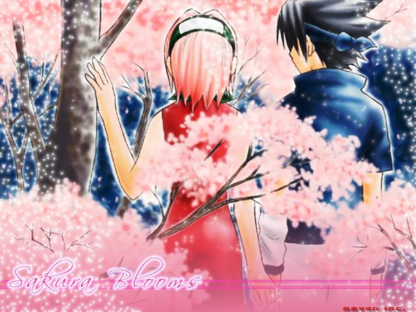 Anime picture 1024x768 with naruto studio pierrot naruto (series) uchiha sasuke haruno sakura tagme