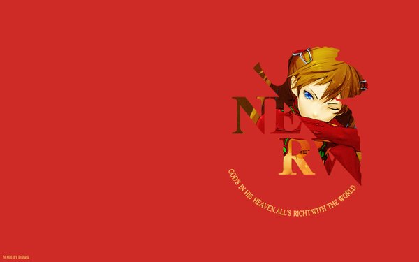 Anime picture 1440x900 with neon genesis evangelion gainax soryu asuka langley redjuice wide image nerv