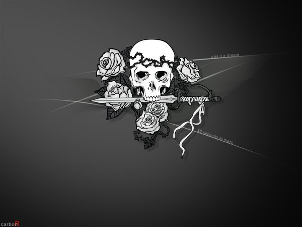Anime picture 1600x1200 with air gear toei animation black background flower (flowers) sword rose (roses) skull knife