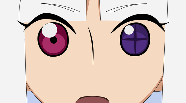 Anime picture 3875x2154 with katanagatari white fox togame highres wide image purple eyes white hair close-up