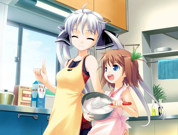 Anime picture 1700x1300 with apron