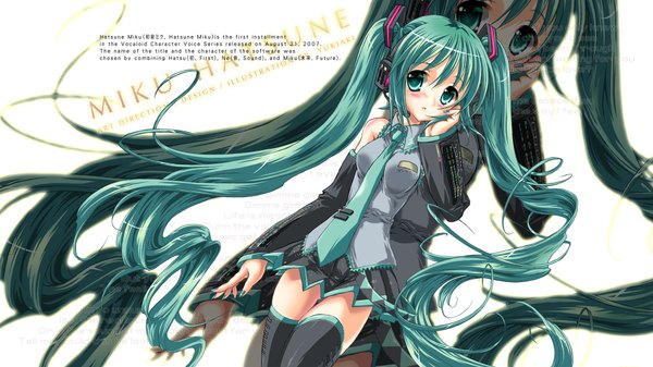 Anime picture 1920x1080 with vocaloid hatsune miku highres wide image girl