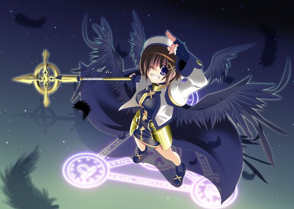 Anime picture 1280x914 with mahou shoujo lyrical nanoha mahou shoujo lyrical nanoha strikers yagami hayate girl tagme