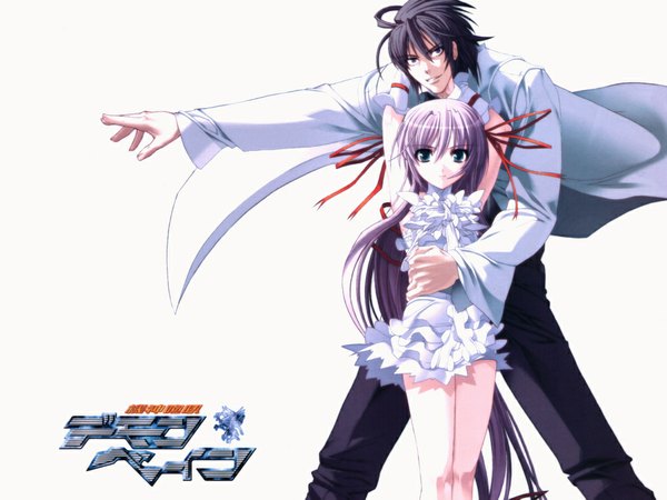 Anime picture 1024x768 with demonbane nitroplus al azif daijuuji kurou white background