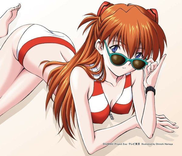 Anime picture 1024x880 with neon genesis evangelion gainax soryu asuka langley light erotic tagme