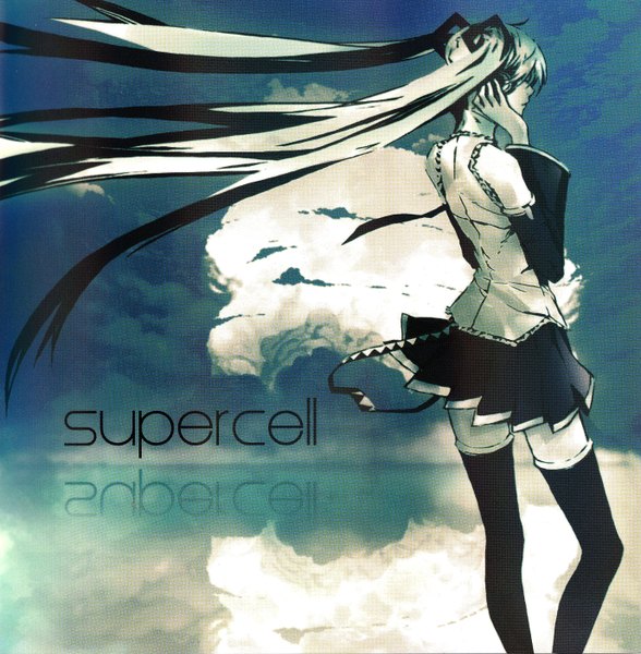 Anime picture 2752x2808 with vocaloid hatsune miku miwa shirow single long hair tall image highres bare shoulders sky cloud (clouds) eyes closed profile aqua hair girl thighhighs skirt black thighhighs detached sleeves pantyhose headphones