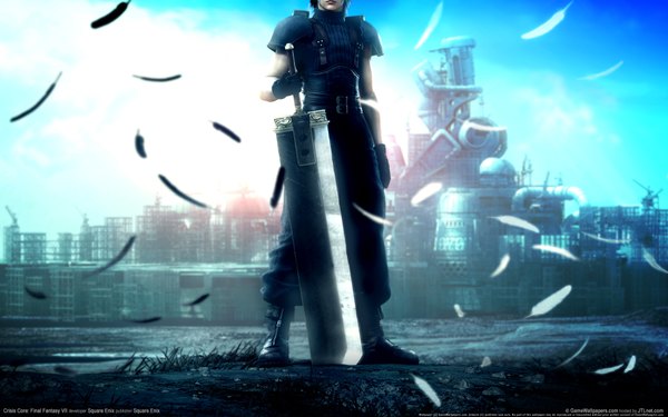 Anime picture 1920x1200 with final fantasy final fantasy vii crisis core final fantasy vii square enix zack fair highres wide image realistic
