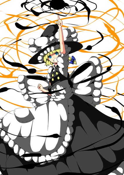 Anime picture 2480x3507 with touhou kirisame marisa gamuo single tall image highres short hair blonde hair magic girl dress skirt apron witch hat skirt set