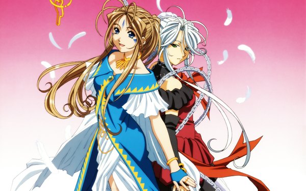Anime picture 1920x1200 with aa megami-sama anime international company belldandy urd highres wide image