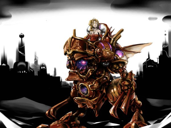 Anime picture 1400x1050 with final fantasy final fantasy vi square enix tina branford nekoixa single mecha magitek armor