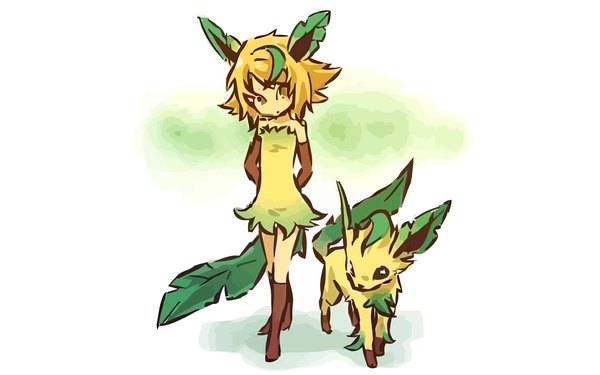 Аниме картинка 1680x1050 с покемон moemon nintendo leafeon hitec широкое изображение dual persona персонификация gen 4 pokemon покемон (существо)