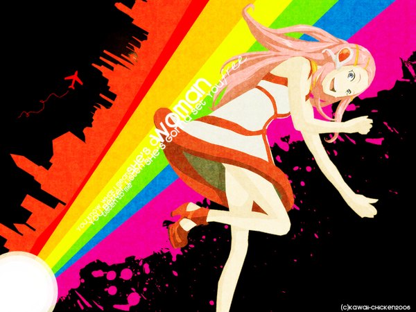 Anime picture 1280x960 with eureka seven studio bones anemone headphones rainbow