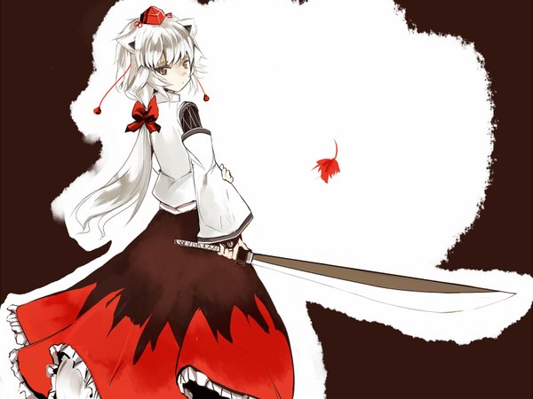 Anime picture 1600x1200 with touhou inubashiri momiji takaharu girl sword