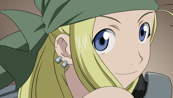 Anime picture 4000x2264 with fullmetal alchemist studio bones winry rockbell highres wide image close-up vector