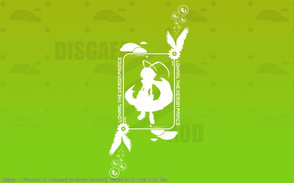 Anime picture 1920x1200 with disgaea laharl havcom highres wide image ahoge silhouette green background