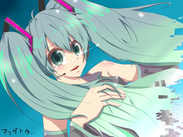 Anime picture 1300x975 with vocaloid hatsune miku girl tagme