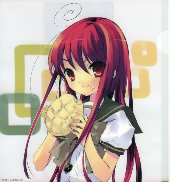 Anime picture 2550x2724 with shakugan no shana j.c. staff shana itou noiji tall image highres official art bread melon bread