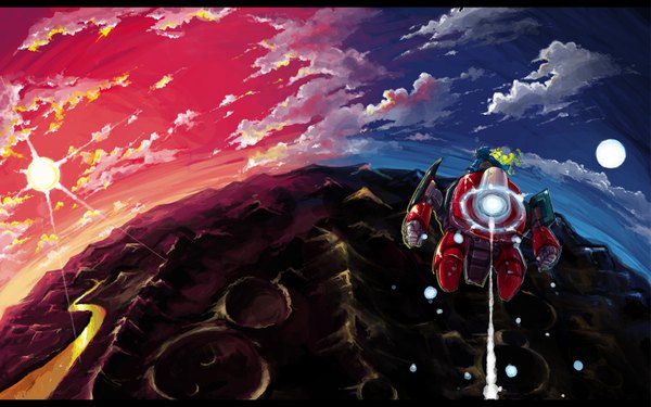 Anime picture 1440x900 with tengen toppa gurren lagann gainax nia teppelin simon wide image robot mecha