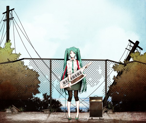 Anime picture 2000x1698 with vocaloid hatsune miku arisaka ako highres full body girl