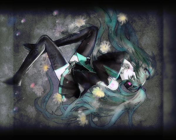 Anime picture 1200x960 with vocaloid hatsune miku tomape girl tagme