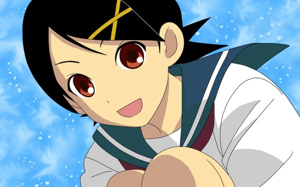 Anime picture 1280x800 with sayonara zetsubou sensei shaft (studio) fuura kafuka wide image close-up