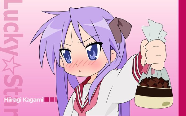 Anime picture 1920x1200 with lucky star kyoto animation hiiragi kagami blush highres wide image girl