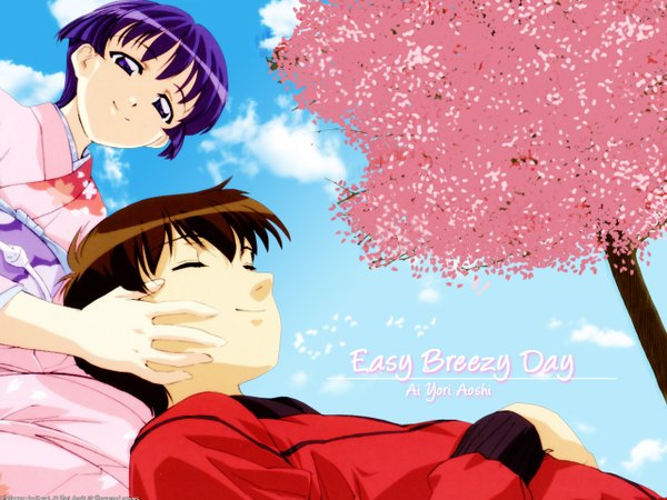 Anime picture 1280x960 with ai yori aoshi j.c. staff sakuraba aoi hanabishi kaoru tagme