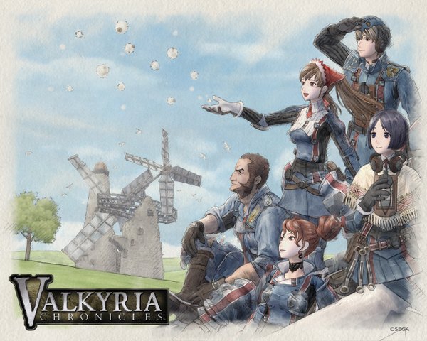 Anime picture 1280x1024 with valkyria chronicles alicia melchiott isara gunther welkin gunther brigitte stark largo potter tagme