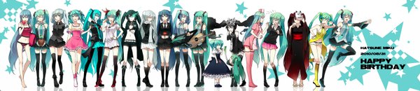 Anime picture 3000x650 with black rock shooter project diva project diva 2nd vocaloid koi wa sensou (vocaloid) world is mine (vocaloid) romeo to cinderella (vocaloid) melt (vocaloid) rolling girl (vocaloid) saihate (vocaloid) musunde hiraite rasetsu to mukuro (vocaloid) nisoku hokou (vocaloid) when the first love ends (vocaloid) hajimete no koi ga owaru toki (vocaloid) voice (vocaloid) hello planet (vocaloid) clock lock works (vocaloid) koiiro byoutou (vocaloid) miku miku ni shite ageru (vocaloid) stargazer (vocaloid)