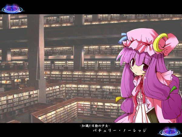 Anime picture 1024x768 with touhou patchouli knowledge girl